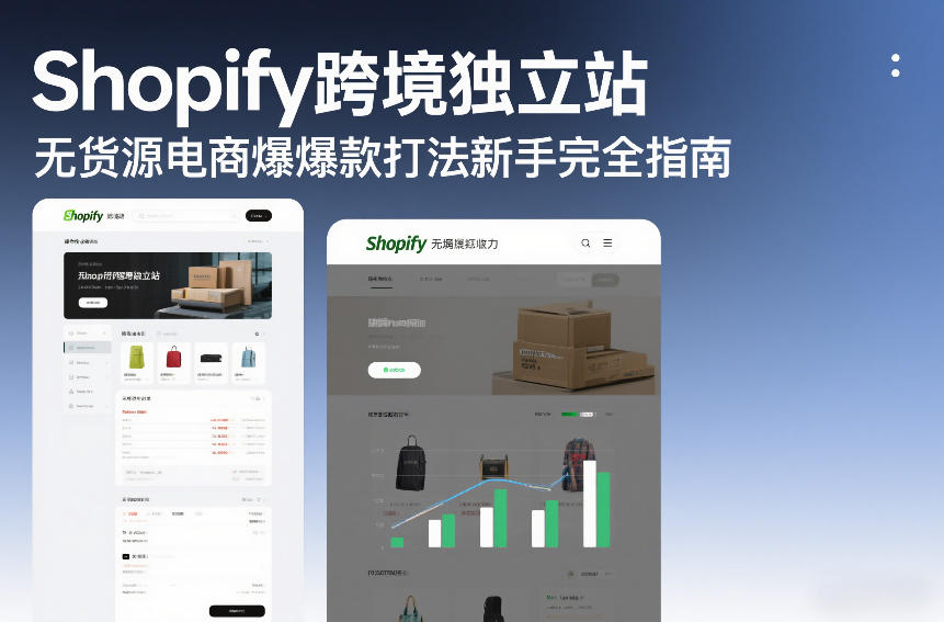 Shopify跨境独立站无货源电商爆款打法新手完全指南-52网创