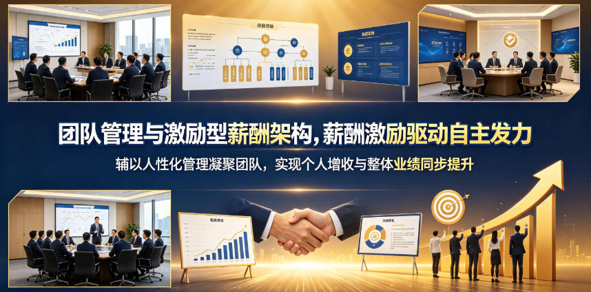 团队管理与激励型薪酬架构，薪酬激励驱动自主发力，辅以人性化管理凝聚团队，实现个人增收与整体业绩同步提升-52网创