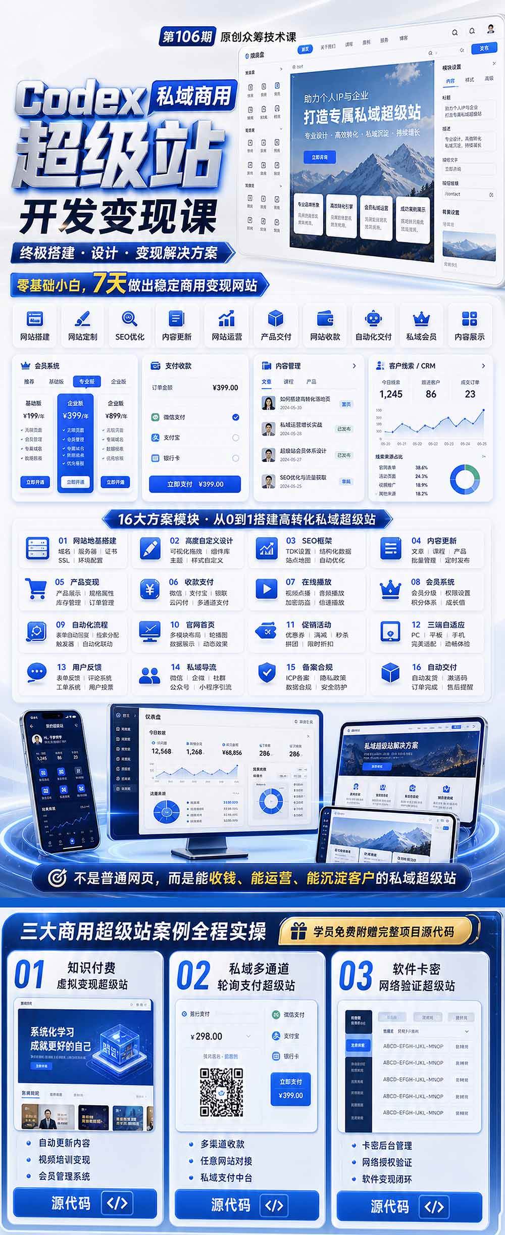 （19087期）Codex私域商用超级站Ai开发变现课106期-更新：不是普通网站，而是能收钱，能运营，能沉淀客户的私域超级站-52网创