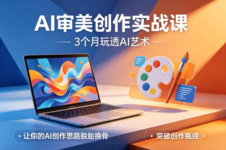 AI审美创作实战课，3个月玩透AI艺术，让你的AI创作思路脱胎换骨，突破创作瓶颈 - 52网创-52网创