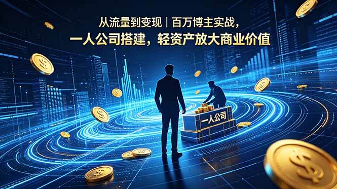 （18645期）从流量到变现｜百万博主实战，一人公司搭建，轻资产放大商业价值 - 52网创-52网创