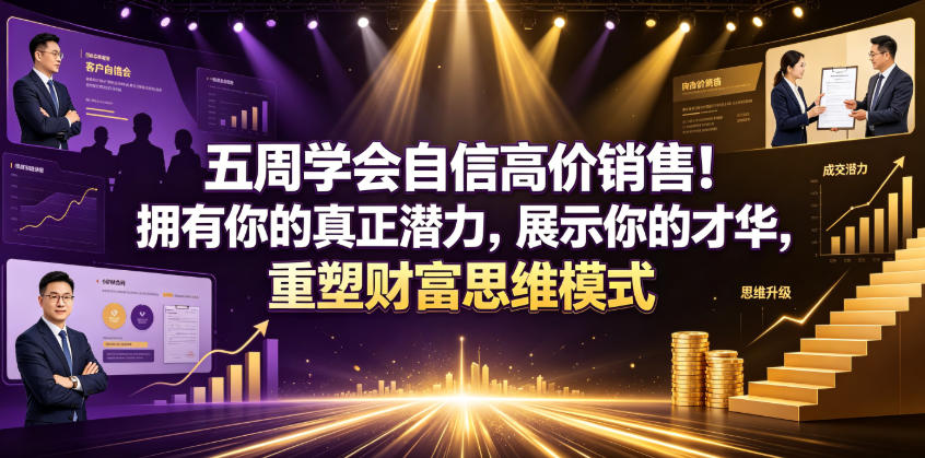五周学会自信高价销售！拥有你的真正潜力，展示你的才华，重塑财富思维模式【原创双语字幕】 - 52网创-52网创