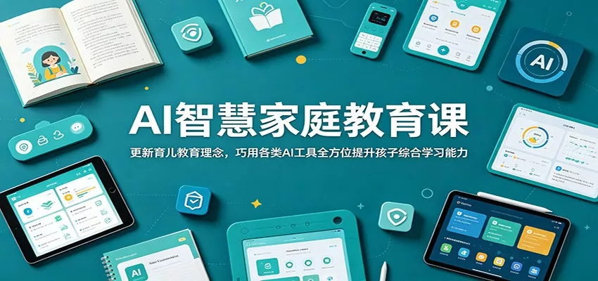 AI智慧家庭教育课：更新育儿教育理念，巧用各类AI工具全方位提升孩子综合学习能力 - 52网创-52网创