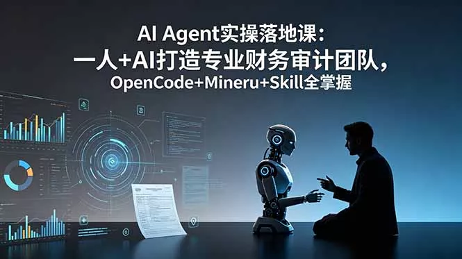AI Agent实操落地课：一人+AI打造专业财务审计团队，OpenCode+Mineru+Skill全掌握 - 52网创-52网创