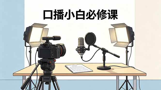 （18428期）口播小白必修课：录像收音灯光设备+脚本撰写，搭专业级录制场景 - 52网创-52网创