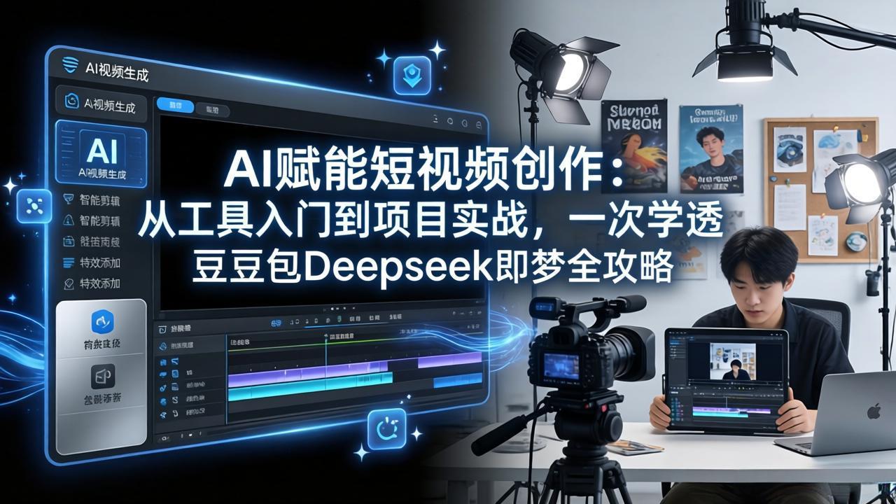 AI赋能短视频创作：从工具入门到项目实战，一次学透豆包Deepseek即梦全攻略 - 52网创-52网创