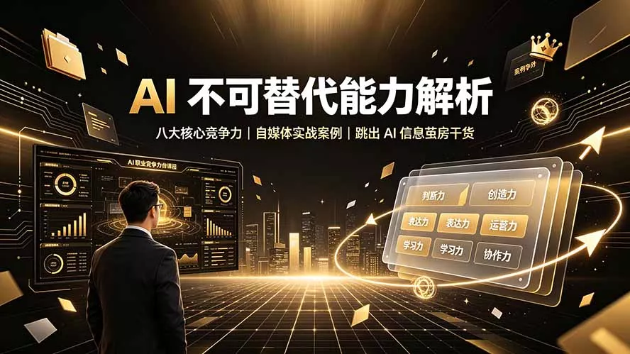 付费文章：AI 不可替代能力解析▸八大核心竞争力｜自媒体实战案例｜跳出 AI 信息茧房干货 - 52网创-52网创