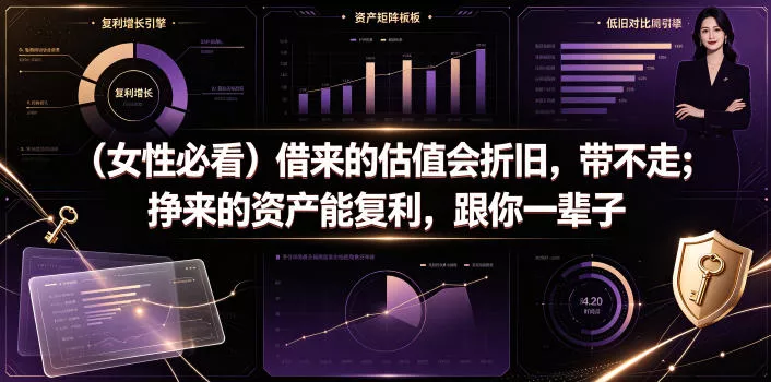 付费文章：(女性必看)借来的估值会折旧，带不走；挣来的资产能复利，跟你一辈子 - 52网创-52网创