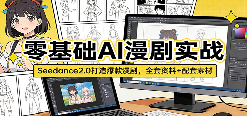 零基础AI漫剧实战：Seedance2.0打造爆款漫剧，全套资料+配套素材 - 52网创-52网创