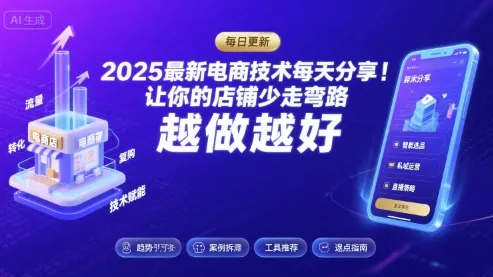 2025-2026最新电商技术每天分享，让你的店铺少走弯路，越做越好(更新26年07月) - 52网创-52网创
