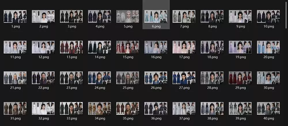 200个仙侠玄幻仿真人素材◆10男主×10女主×180配角，4K资料卡+AI生图提示词，漫剧必备 - 52网创-52网创