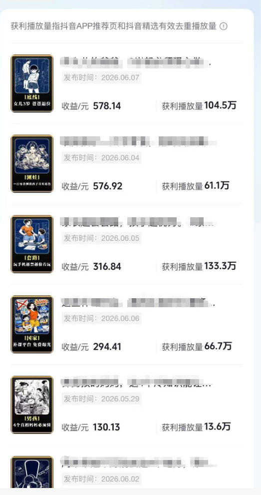 抖音某博主的育儿Ai视频全流程0-1实操，伙伴计划+分成计划+商单收徒等多种收益，日入300+-52网创