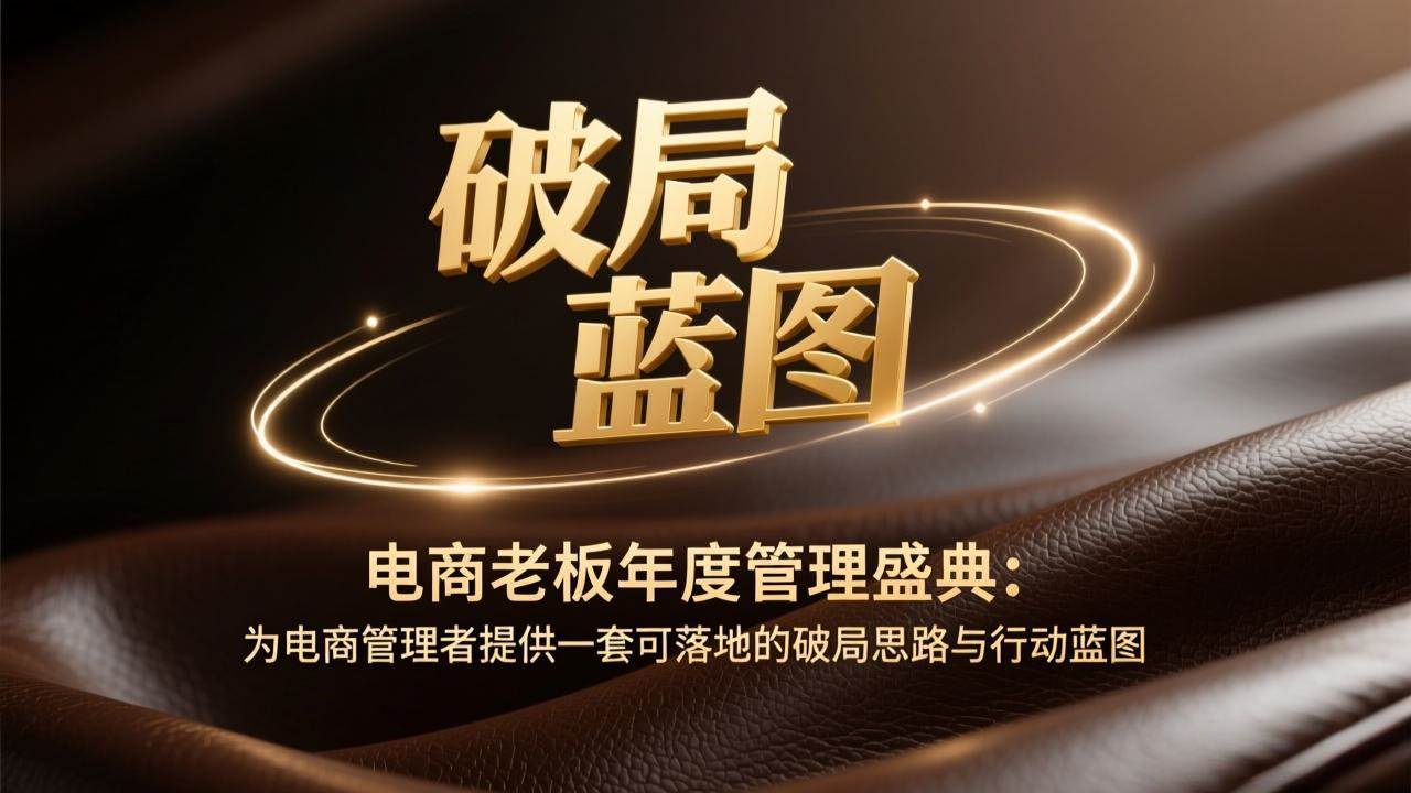 （17374期）电商老板年度管理盛典：为电商管理者提供一套可落地的破局思路与行动蓝图 - 52网创-52网创