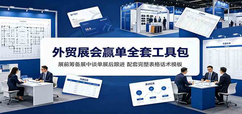 外贸展会赢单全套工具包：展前筹备展中谈单展后跟进，配套完整表格话术模板 - 52网创-52网创