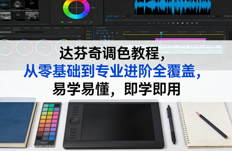 达芬奇调色教程，从零基础到专业进阶全覆盖，易学易懂，即学即用-52网创