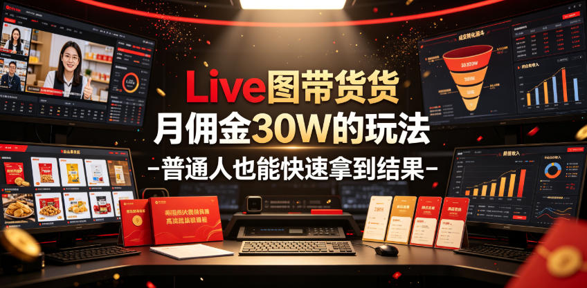 Live图带货月佣金30W的玩法-普通人也能快速拿到结果 - 52网创-52网创