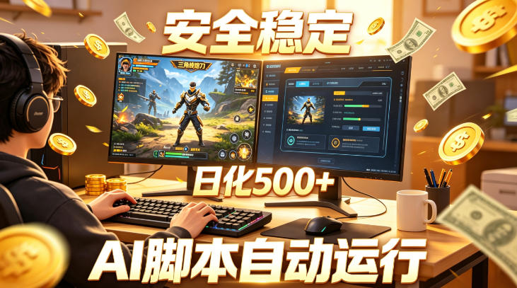 三角洲全自动挂G项目，AI脚本躺賺，日化500+，无需手动操作【揭秘】 - 52网创-52网创