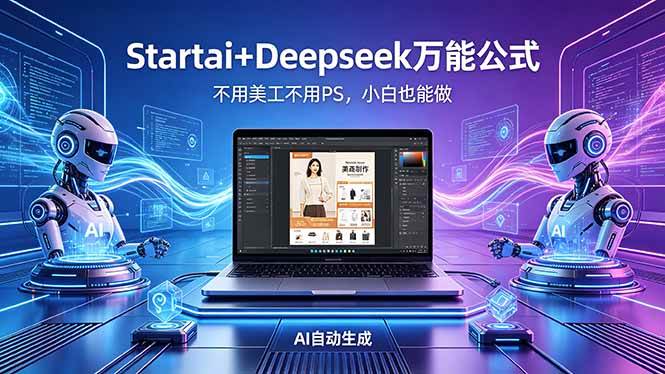 （18341期）AI自动做电商详情页：Startai+Deepseek万能公式，不用美工不用PS，小白也能做 - 52网创-52网创