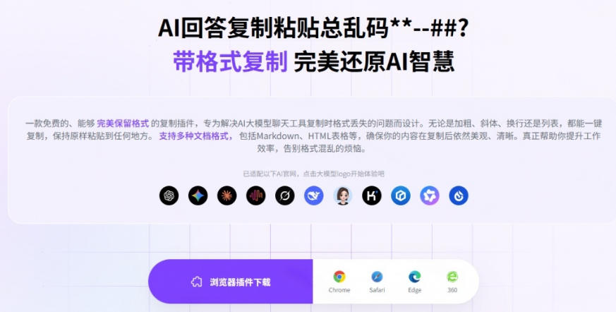 你的AI回答内容复制格式总乱码？完美一键保留原格式复制，办公宝藏浏览器插件Copy With Format - 52网创-52网创
