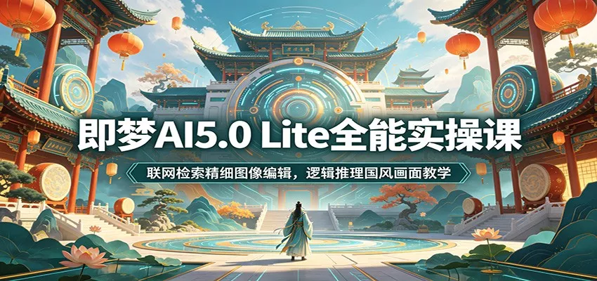 即梦AI5.0 Lite全能实操课：联网检索精细图像编辑，逻辑推理国风画面教学 - 52网创-52网创