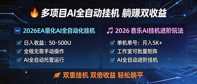 （18380期）多项目AI自动挂机玩法：双重挂机，双倍收益，轻松躺平-52网创