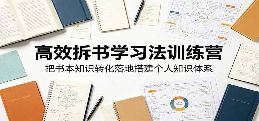 高效拆书学习法训练营，把书本知识转化落地搭建个人知识体系 - 52网创-52网创