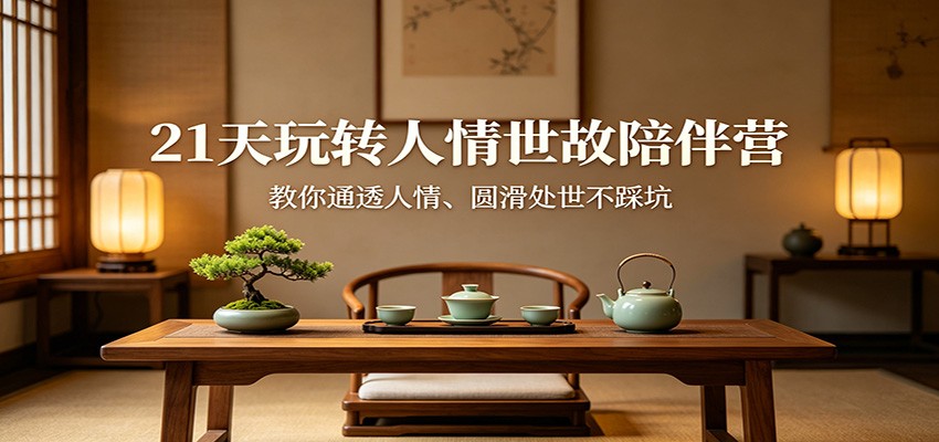 21天玩转人情世故陪伴营：教你通透人情、圆滑处世不踩坑 - 52网创-52网创