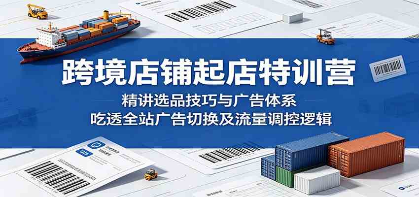 跨境店铺起店特训营：精讲选品技巧与广告体系，吃透全站广告切换及流量调控逻辑 - 52网创-52网创