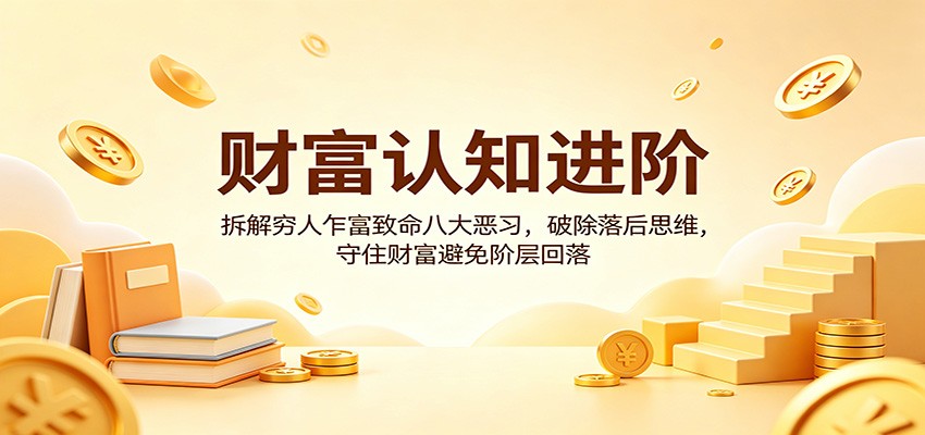 财富认知进阶：拆解穷人乍富致命八大恶习，破除落后思维，守住财富避免阶层回落 - 52网创-52网创